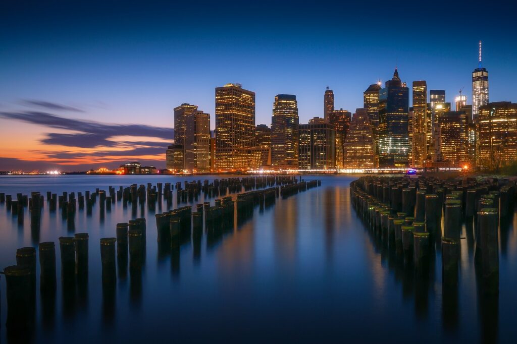 Photo by JLB1988 on Pixabay - New York City Skyline at dusk