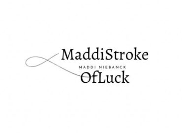 MaddiStroke of luck Black and White Logo